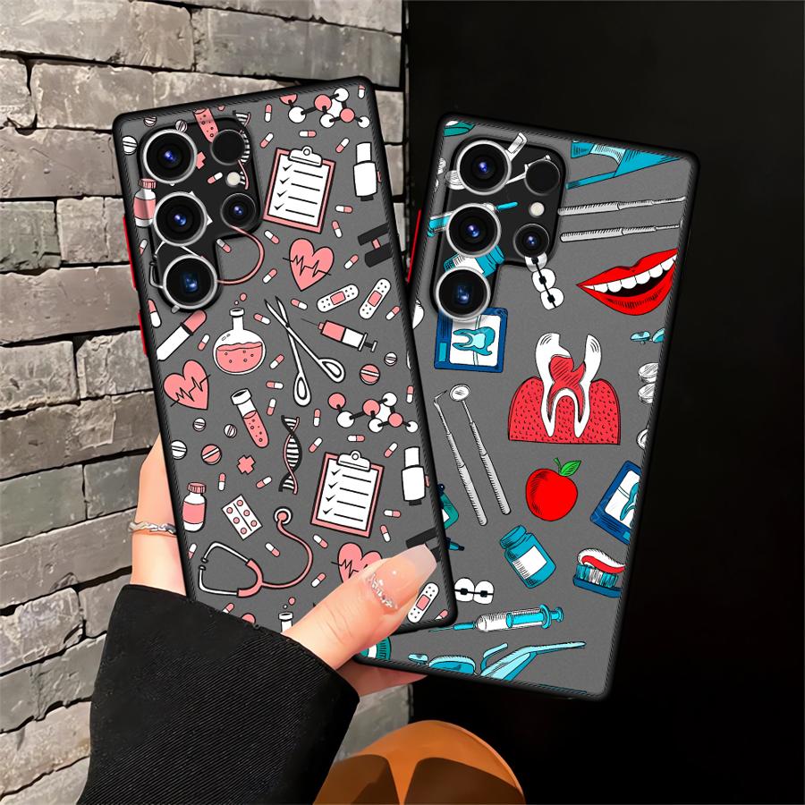 Cool Nurse Medicine Funda Back Phone Cover Case for Samsung Galaxy S22 S23 FE S25 Ultra S26 S24 Plus S20 FE Note 20 Ultra 10+