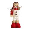 Cartoon Long Legs Snowman Ornaments Cute Plush Snowman Doll Toy  Home Xmas Decoration