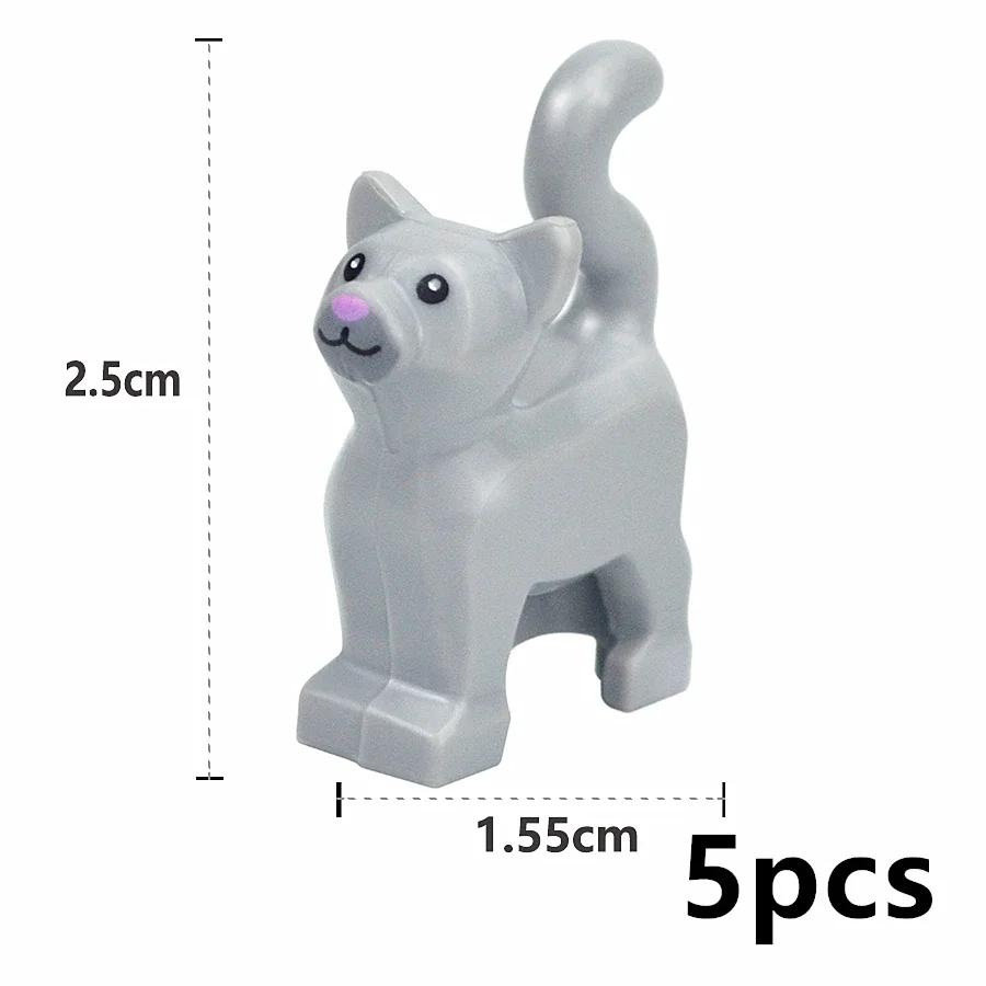 MOC Blocuri de Construcție Animale Particule Mici Scenă Tigru Oaie Rață Cal Balene Model Educațional Zoo Asamblat Cadou DIY Cărămizi Jucărie