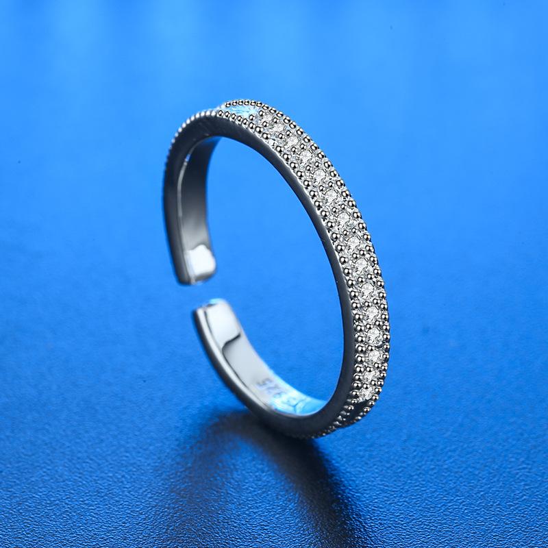 925 Sterling Silver Ring Hot AAA Zircon Adjustable Size Engagement Rings for Women Wedding Ring Party Fashion Nice Jewelry Gift