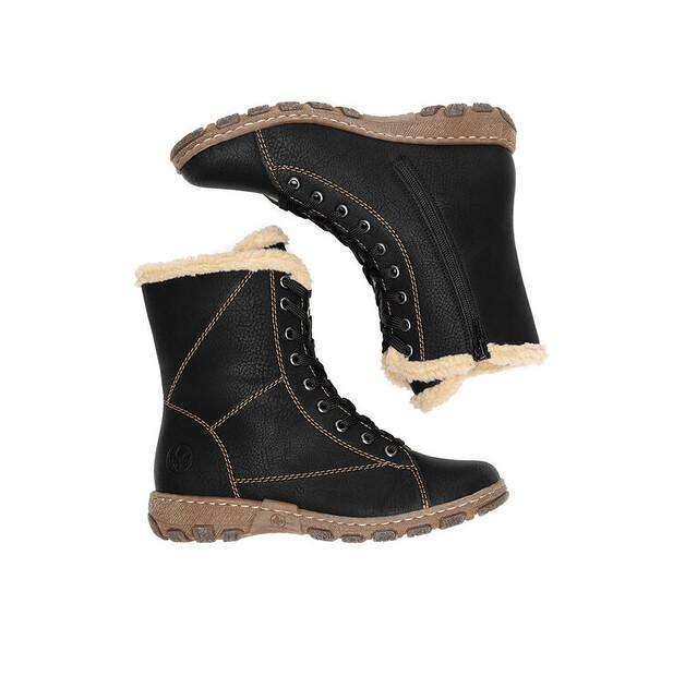 Rieker Z0102-00 Black Ankle Boots