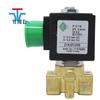 ODE 21A3ZV20D Two-Way Brass Solenoid Valve, 24V/12V, Normally Open, Direct Acting