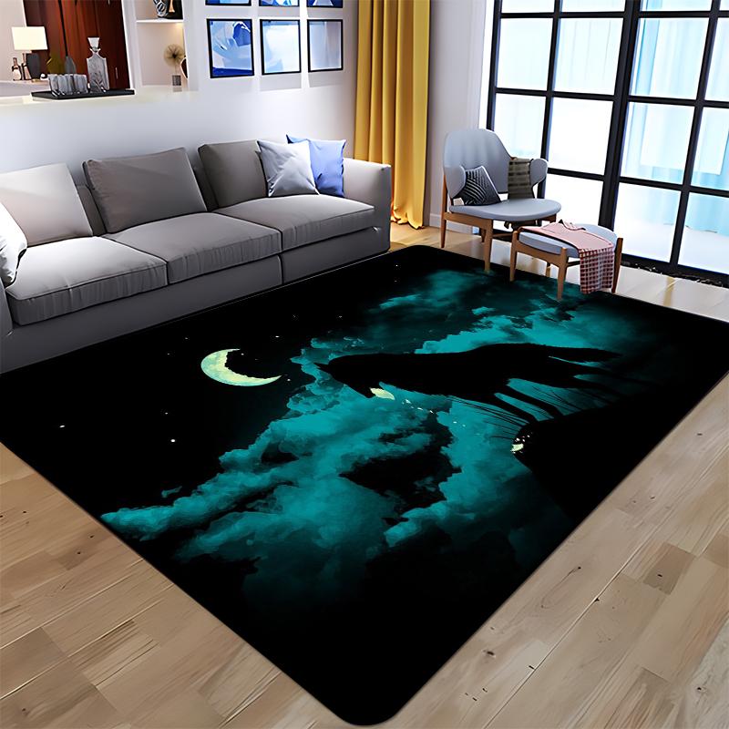 Best Selling Wolf Art Printed Carpet for Living Room Large Area Rug Soft Mat E-sports Chair Carpets Alfombra Gifts Dropshopping