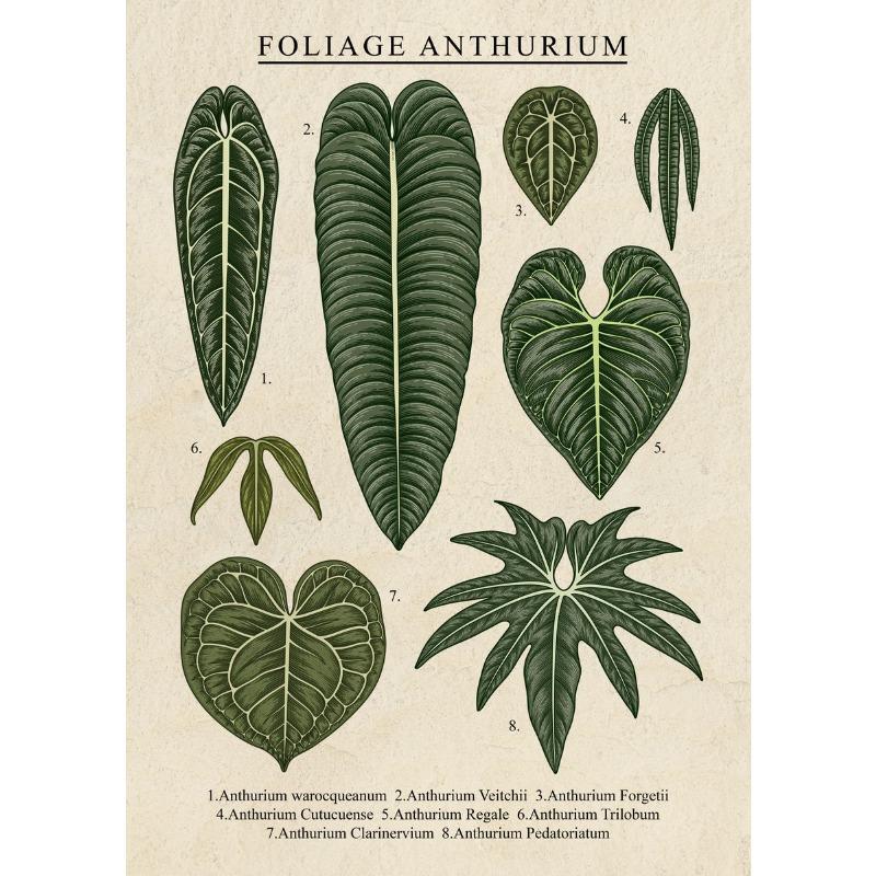 

Листва Антуриум Колоказия Алоказия Растения Холст Картина Лист Постер Настенное Искусство для Украшения Гостиной Домашний Декор Живопись 21cm×30cm NoFrame