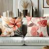 Floral Printed Throw Pillows For Modern Home Decor Polyester Pillowcase, Sofa Decorative Cushion Cov Headboard Pillow