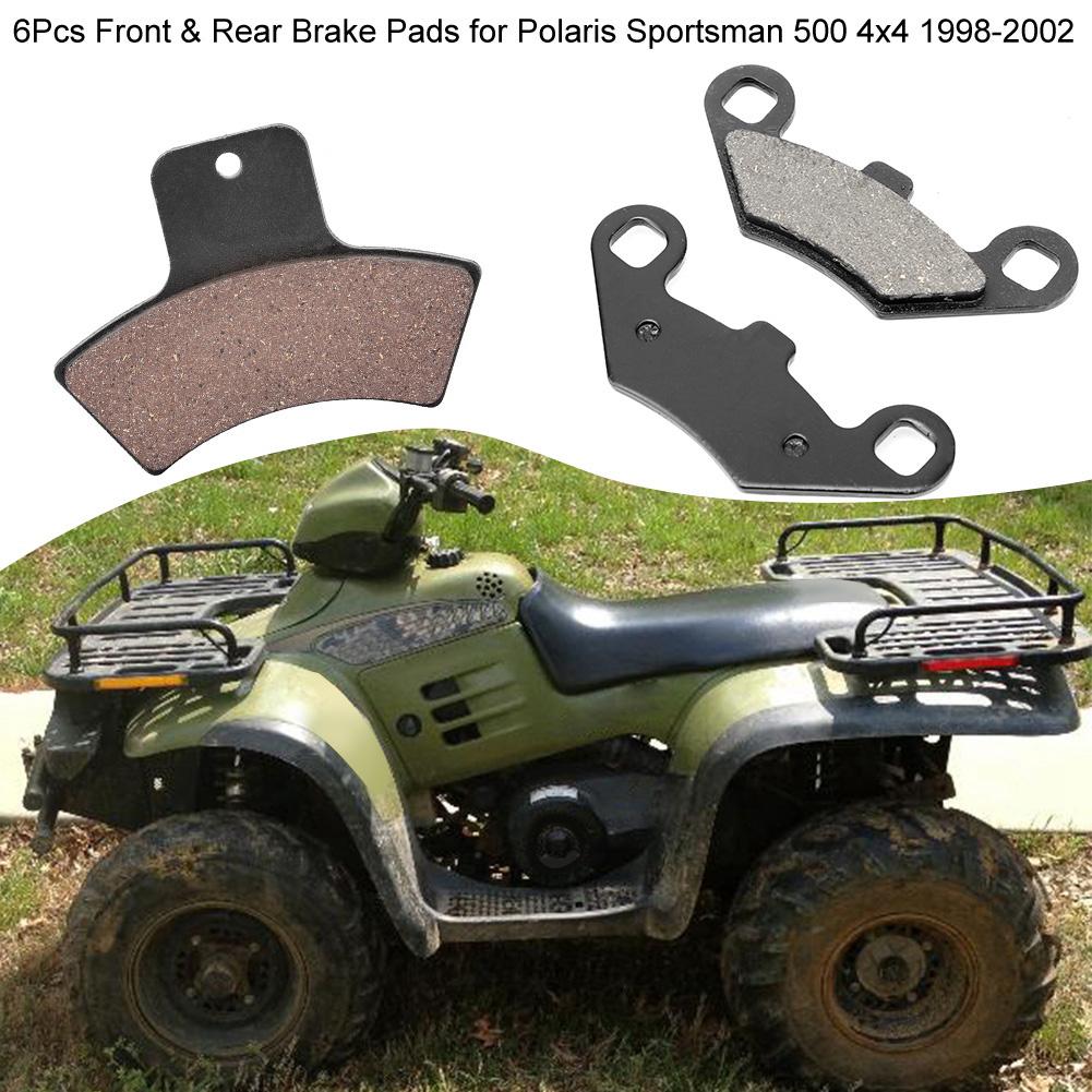 6Pcs Front & Rear Brake Pads for Polaris Sportsman 500 4x4 1998 2002