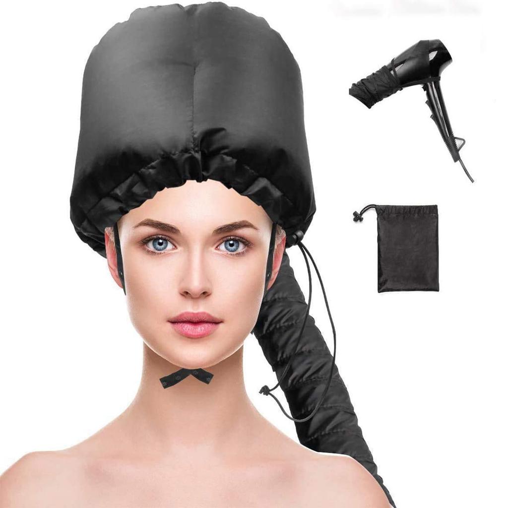 Haube für lockiges Haar, Haarkappe zum Stylen und Trocknen, Diffusor-Aufsatz für lockiges Haar mit schwarzer Tasche, Leicht und tragbar(10 *