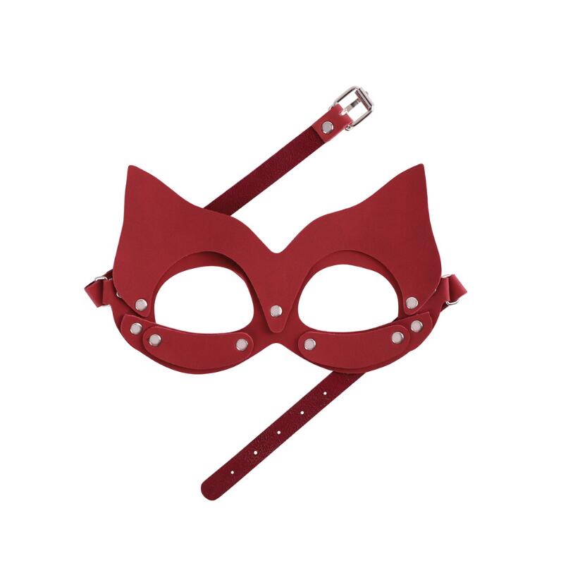 VaHppy Sexuální hračky pro páry 5ks/sada Pu Bondage Ladylike Style Eye Mask Pouta Obojek Sponky na prsa Bič Flirtování