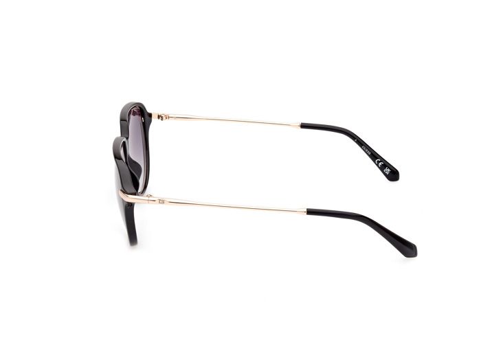 Guess GU00067 56/14/145 SHINY BLACK/SMOKE SHADED Injected Men's Sunglasses GU00067