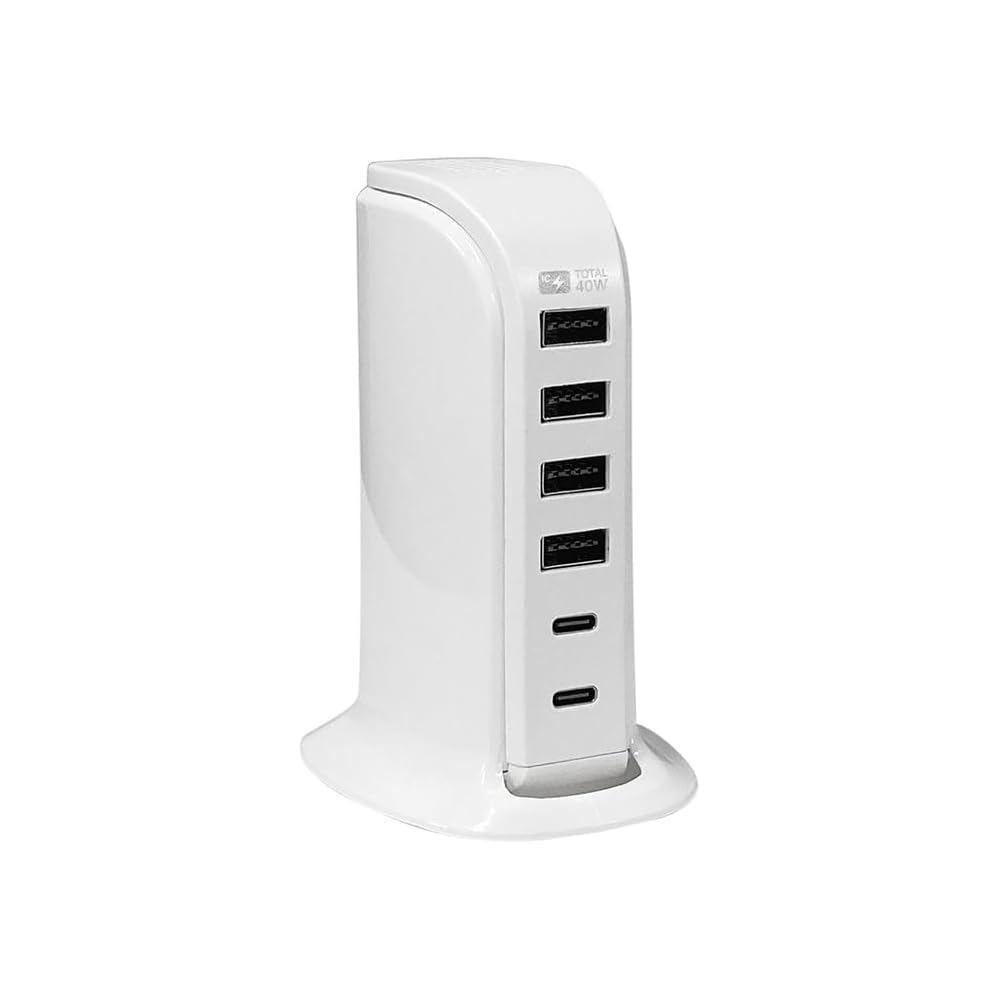 Kashimura AC Type-C2P USB-A4P 40W Automatic Identification Reversible Adapter Model AC-044