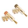 1 Pair Locking Banana Plugs Copper Gold Plated Solderless Speaker Locking Banana Connectors for Speaker Wire