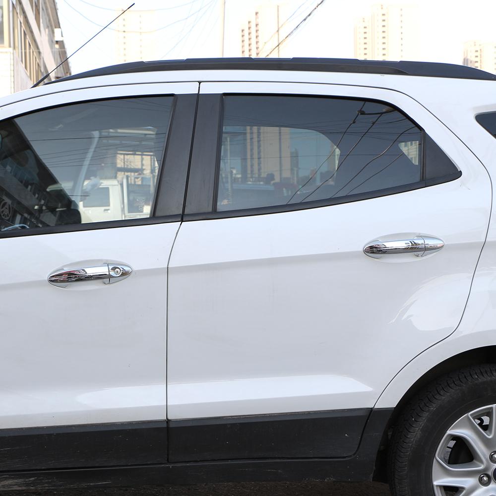 ABS Chrome Exterior Door Bowl Protector Cover Outer Door Handle Covers Sticker for Ford Ecosport 2018 2019 2020 Accessiores