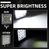 1Pcs 72W/102W Lightbar Spotlight Offroad Led Work Light Bar 3030 Led 34Smd Square For Tractor Suv Truck Driving Fog Lamp