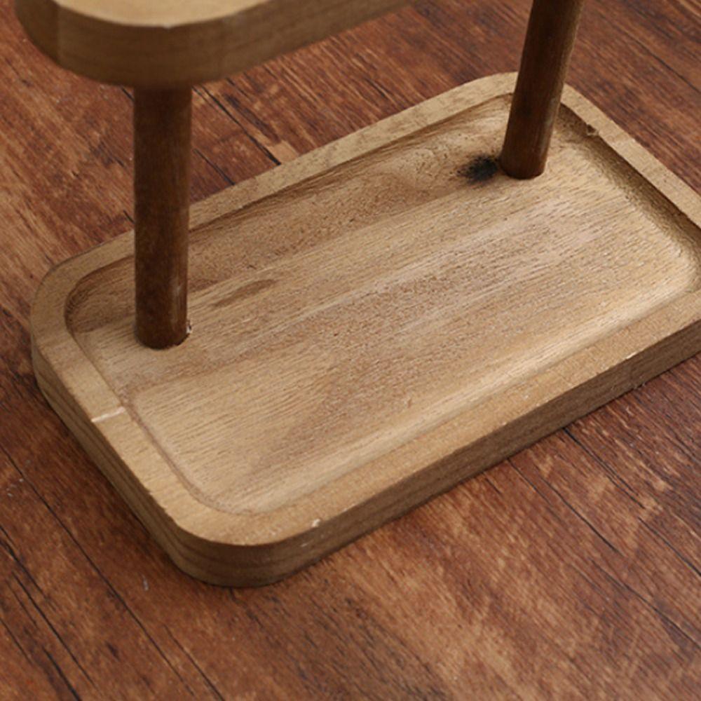 Cosmetics Shelf Wood Double Layer Storage Rack Display Rack Desktop Organizer  Office