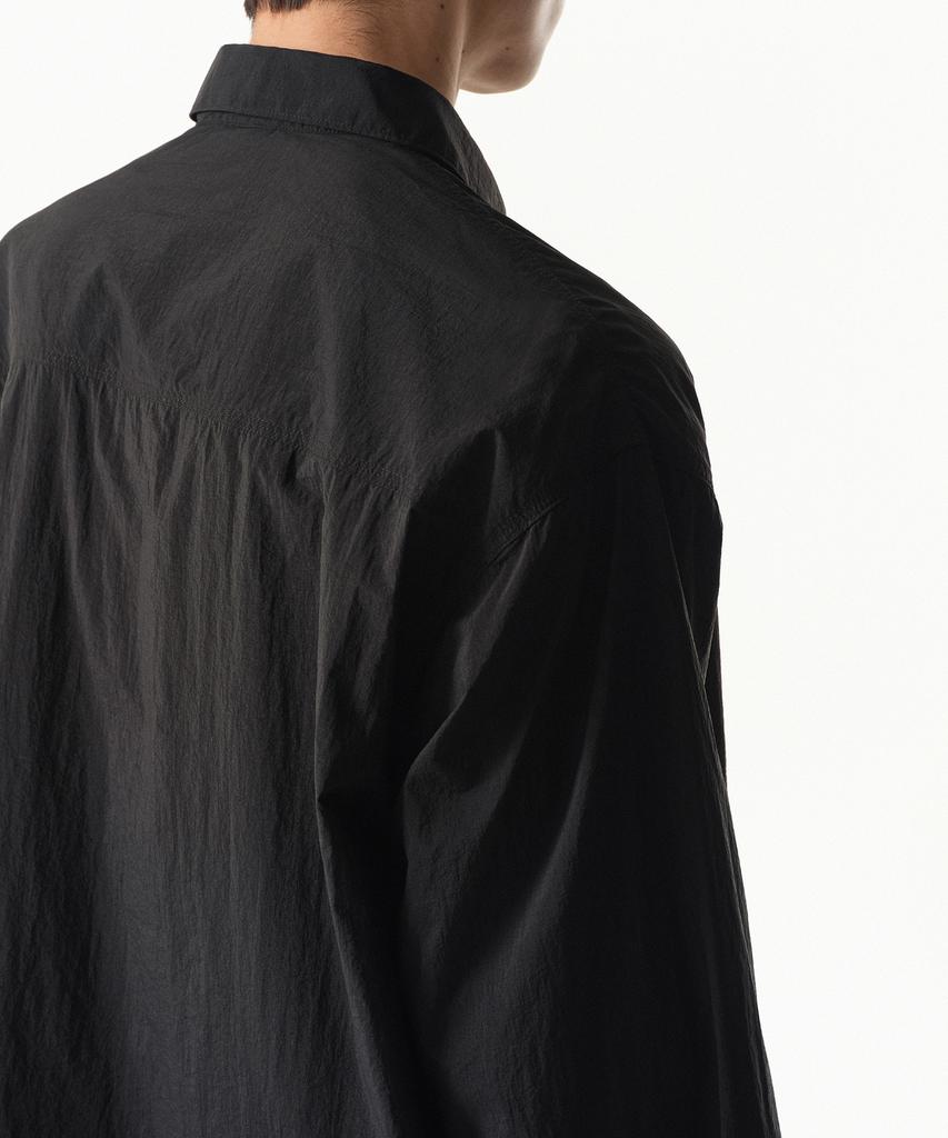 MUSINSA STANDARD [City Leisure] Lightweight Nylon Oversized Shirt [Black]