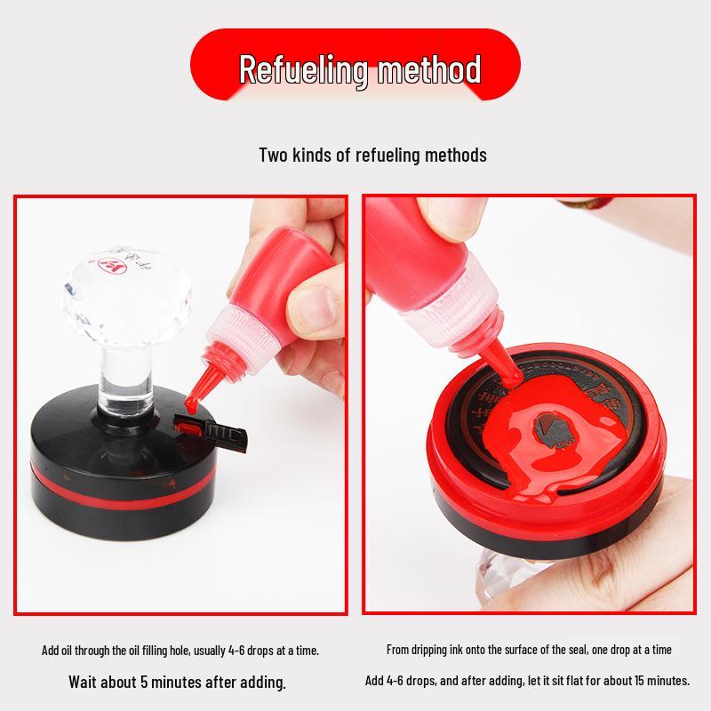 10x10ml Red Photosensitive Ink Bottles - Quick-Drying, Free Shipping Included, Ideal for Stamps and Ink Pads.