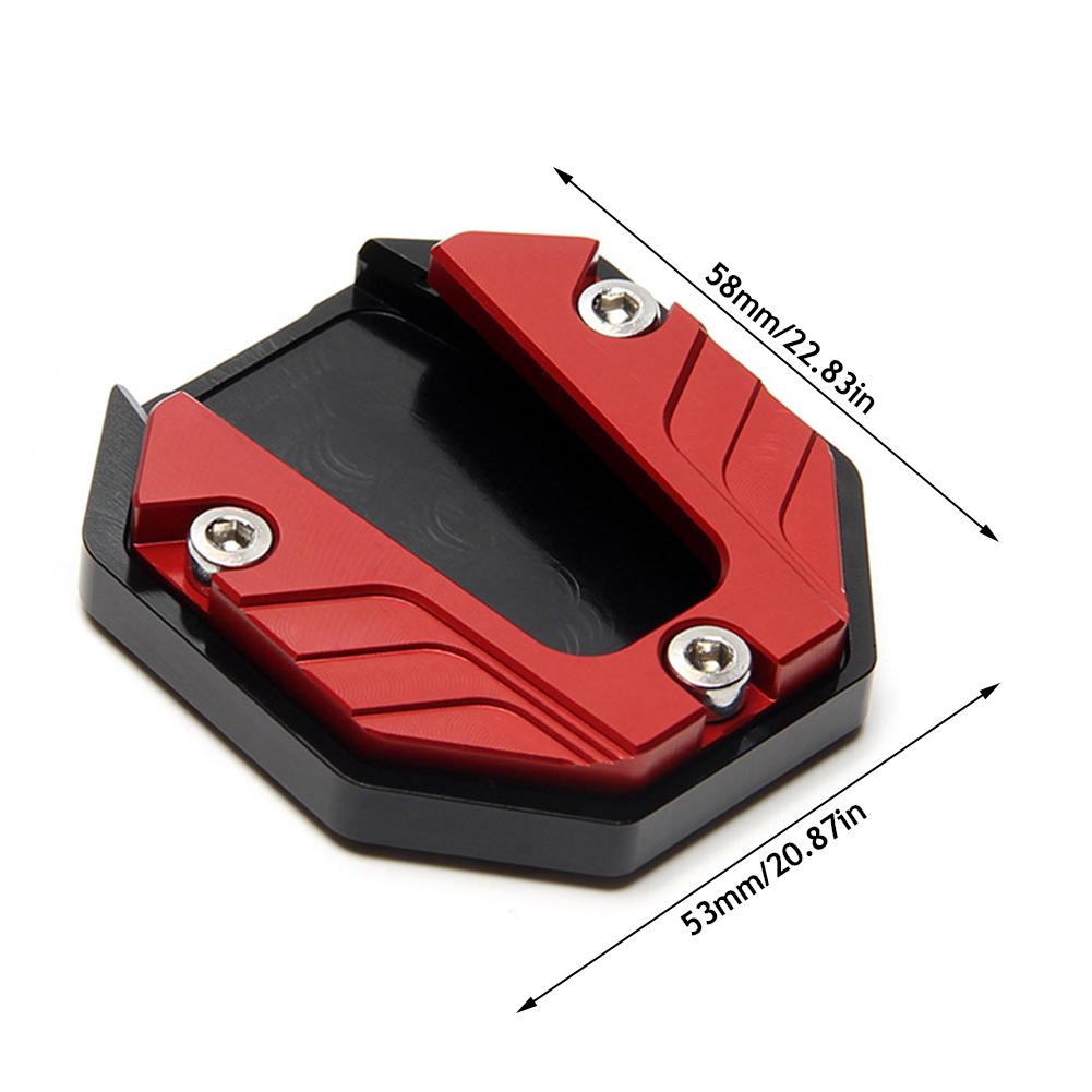 Aluminum Alloy Motorcycle Bike Kickstand Extender Foot Side Stand Extension Foot Pad Support Plate Motorbike