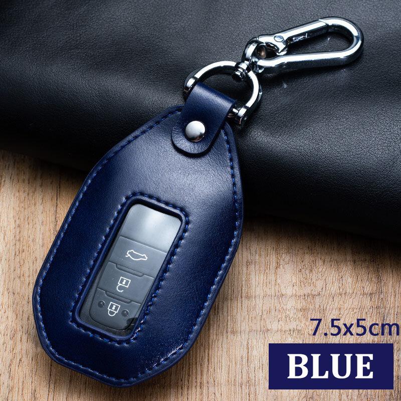 Fashion PU Leather Keyless Entry Car Key Holder Housekeeper Keys Organizer Women Keychain Covers Smart Key Transparent Display Case Bag Pouch