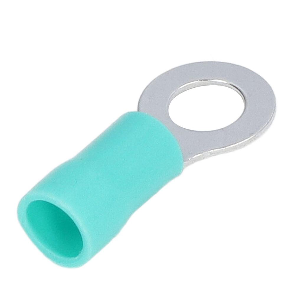 100PCS RV5.5-6 Insulated Wire Terminal Green AWG12-10 Ring Wire Connector Crimp Connectors Industrial Applications
