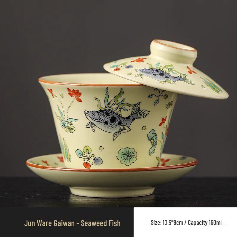Qiwei Ceramic Ru Kiln Gaiwan