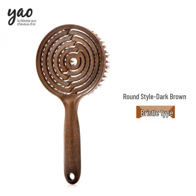 Boar Bristle Air Cushion Massage Hairbrush