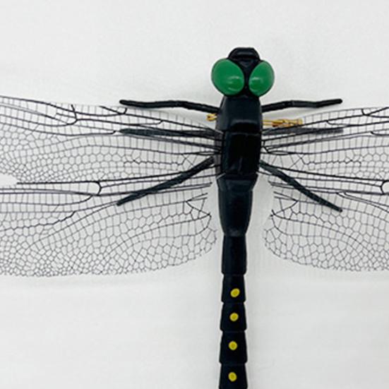 Fake Dragonfly Decoration with Clip Rod Portable Outdoor Camping Gnats Fly Repellent Simulated 3D Dragonfly Model Ornament Kids Educational Toy