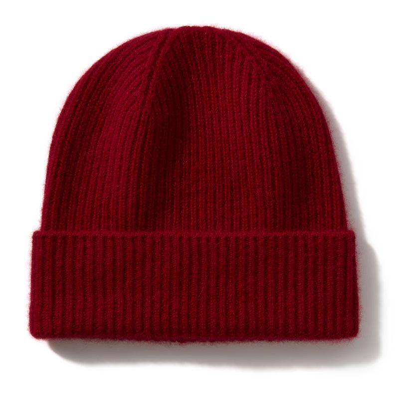 Cashmere Autumn and Winter New Unisex Solid Color Windproof Striped Knitted Casual Rummaging Hat