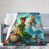Peter Pan Tinker Bell Blanket  Wool Awesome Warm Throw Blankets for Bedding Lounge  Winter