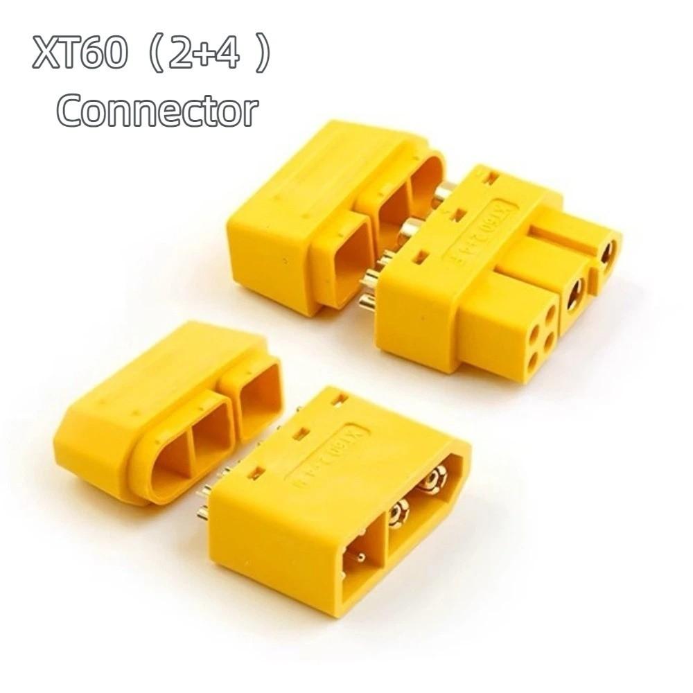 Plastic 2+4 XT60 Connector Gold Plated XT60(2+4)-F New XT60(2+4)-M  for RC Vehicles