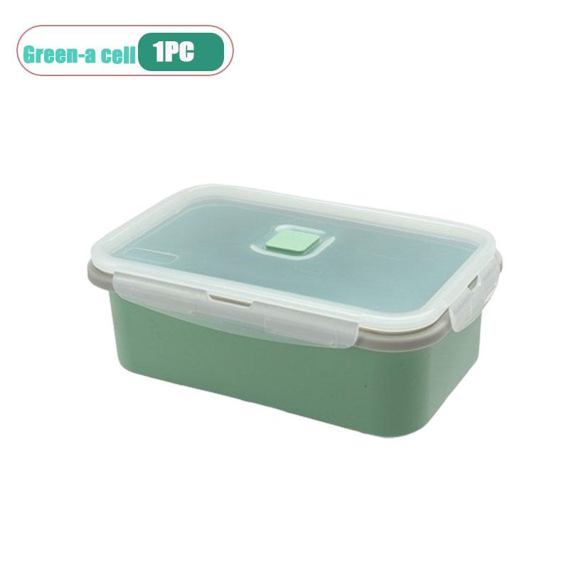 One Size Large Capacity Multi Compartment Silicone Lunch Box Microwave Safe Reusable Food Container Bento Bowl