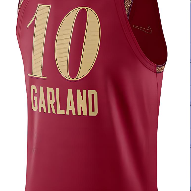 Nike Darius Garland City Edition Authentic Jersey Breathable Sweat-Wicking Round Neck Basketball Shirt Men jersey Red DX8755-699