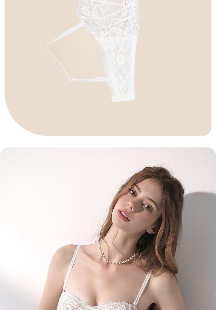 Set Reggiseno in Pizzo Wireless Francese 2025 per Donna: Valorizza il Seno Piccolo, Riduce il Grasso sui Fianchi, Solleva & Modella