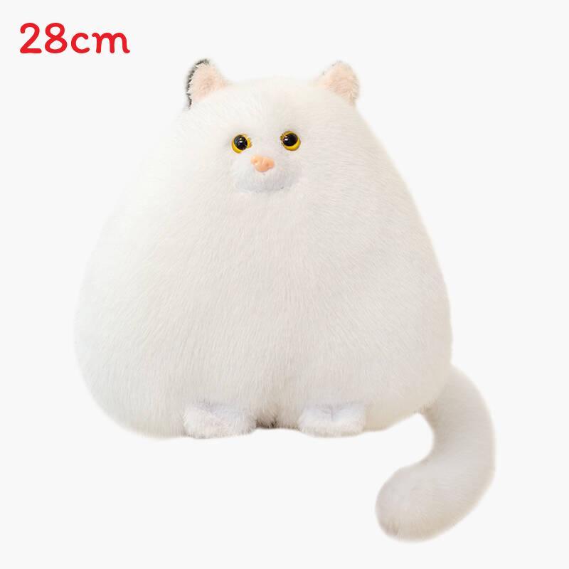 Peluche Gatto Persiano Bianco con Morcida Imbottitura in Cotone per Bambine e Bambini Regalo