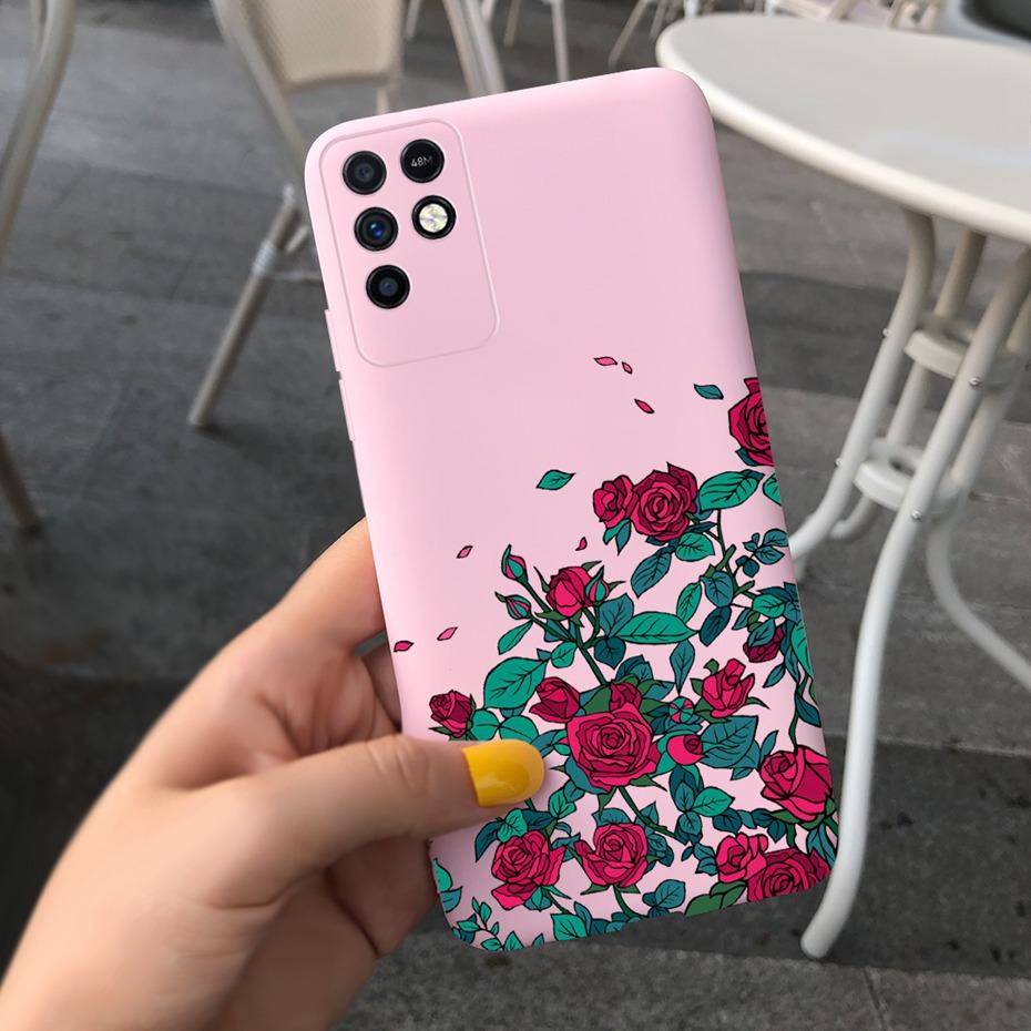 For Infinix Note 10 Case Note 10 Pro Beautiful Girl Flower Pattern Phone Case Soft Silicone Cover For Infinix Note10 Pro 10 Pro