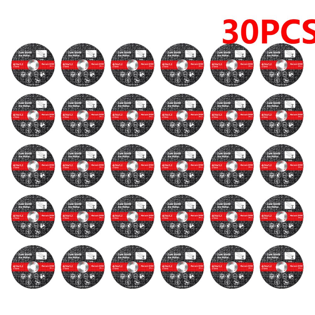 50-5PCS 76x1.2mm Metal Cutting Discs High Hardness Electric Cutting Disc Sanding Cutting Discs Blades Angle Grinder Accessories