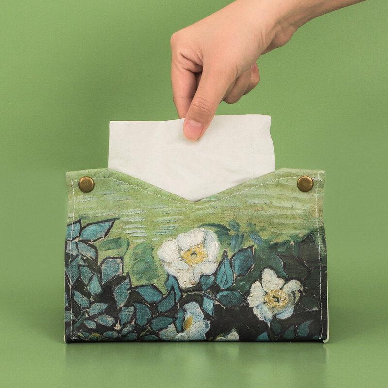 LIEI Oil Painting Style Luxury Tissue Box
