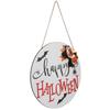 Door Sign Wooden Hanging Halloween Ornament Sign for for Outdoor Indoor Garden Home Decoration