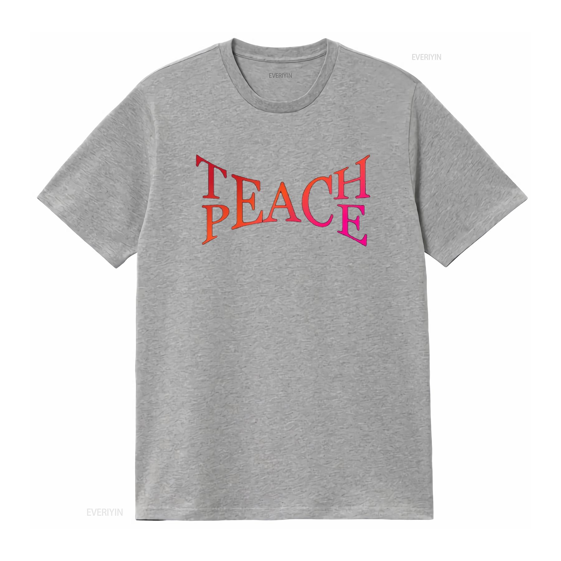 Teach Peace Tolerance Love Kindness Action Activist Hippie T Shirt vintage Washed Slightly Versatile Top For Everyday Wear Soft S