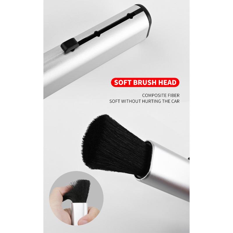 1Pcs Car Interior Cleaning Brush Telescopic Small Soft Brush Accessories For Tesla Model S Model X Model Y Model 3 Roadster SpaceX