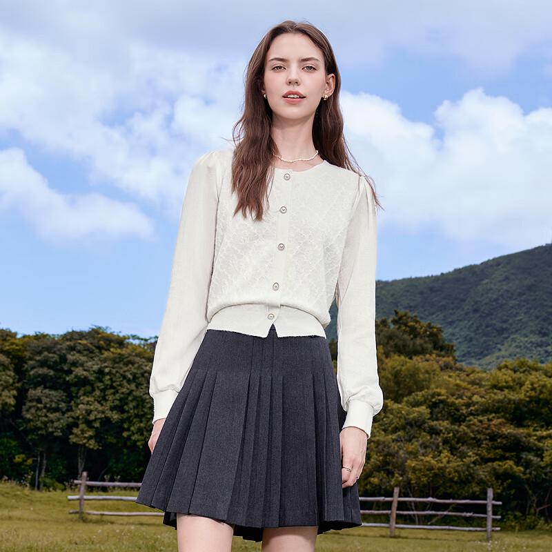 BETU Women's Jacquard Long Sleeve Knit Top