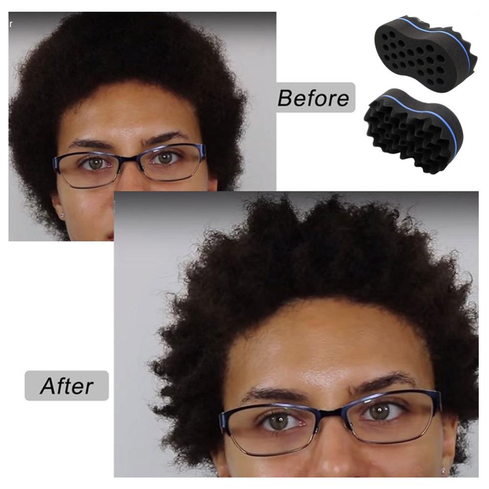 2pcs Durable Curl Sponge Extra Thick Barber Curl Sponge Daily Grooming Dread Sponge  Home Use