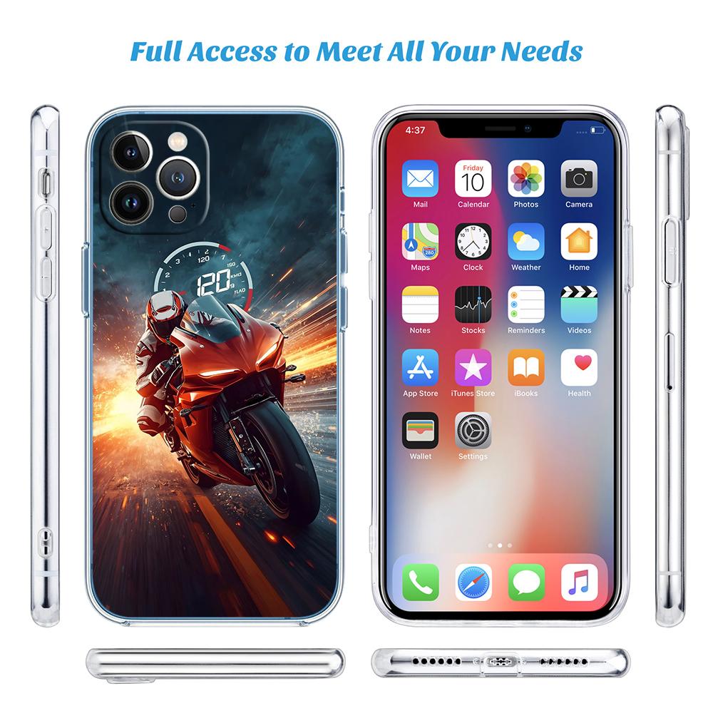 LO95 Motorcycle Racing Phone Case for Motorola Moto G40 G04 G05 One Ace Action  Fusion + Plus Hyper Macro Vision Zoom