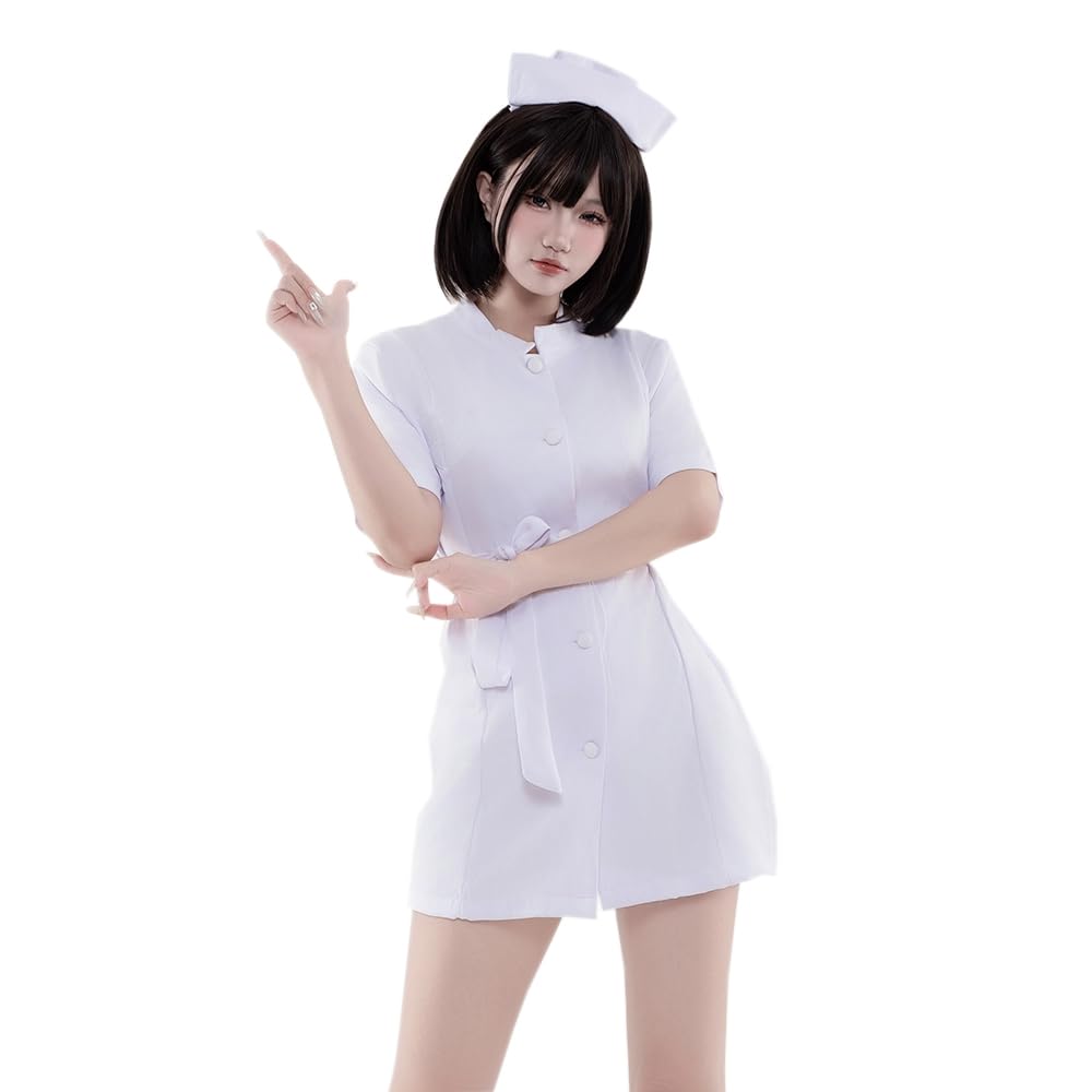 Cosplay Erotic Nurse Uniform Nurse Sexy Cosplay Extremely Naughty Angel In White Coat Maid Cute Temptation Moe Bondage Sensual Underwear Lingerie One