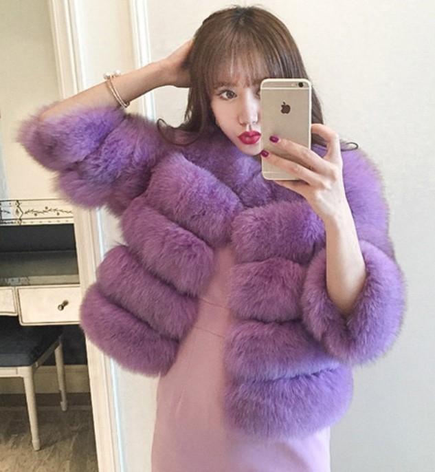 Fur European And American Imitation Fox Fur Imitation Fur Jacket Women'S Short Long-Sleeved Fur Artificial Fur, Fur Women