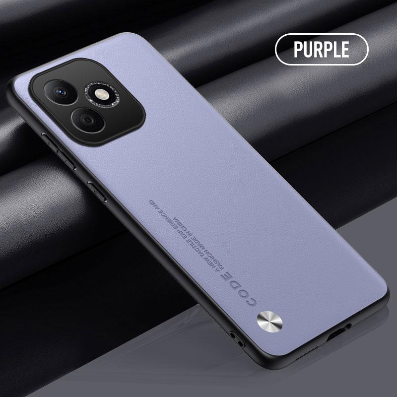 

EUCAGR Luxury PU Leather Phone Case For Honor X8D Back Cover Shockproof Silicone Protection Phone Case For Huawei Honor X8D Honor X8D світло-фіолетового кольору