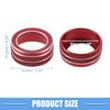 AC Climate Control Knob Cover Ring TWO  for Toyota Corolla 20-22 Red