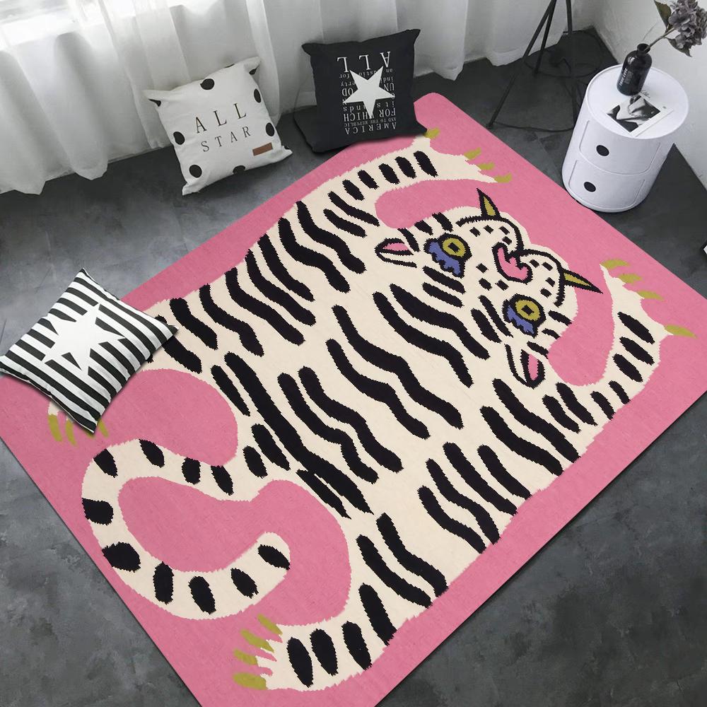 Tiger Flur Teppich Retro Mehrfachauswahl Wohnzimmer Küche Teppich Rutschfest Willkommensteppich