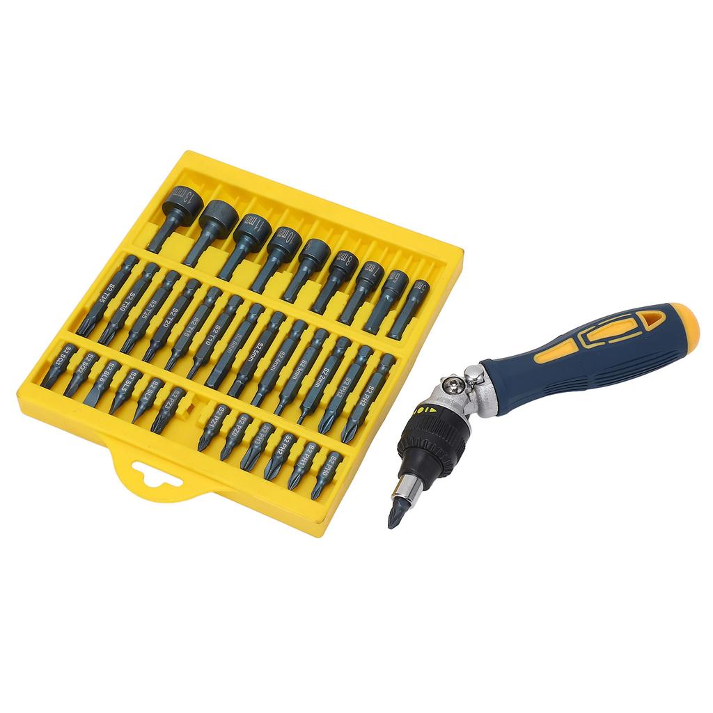 36-teiliges Schraubendreher-Set Magnetische Drehbarer Sockel 1 4 Stecknuss Ratsche Schraubendreher Bit-Set Kfz-Reparaturwerkzeugsatz