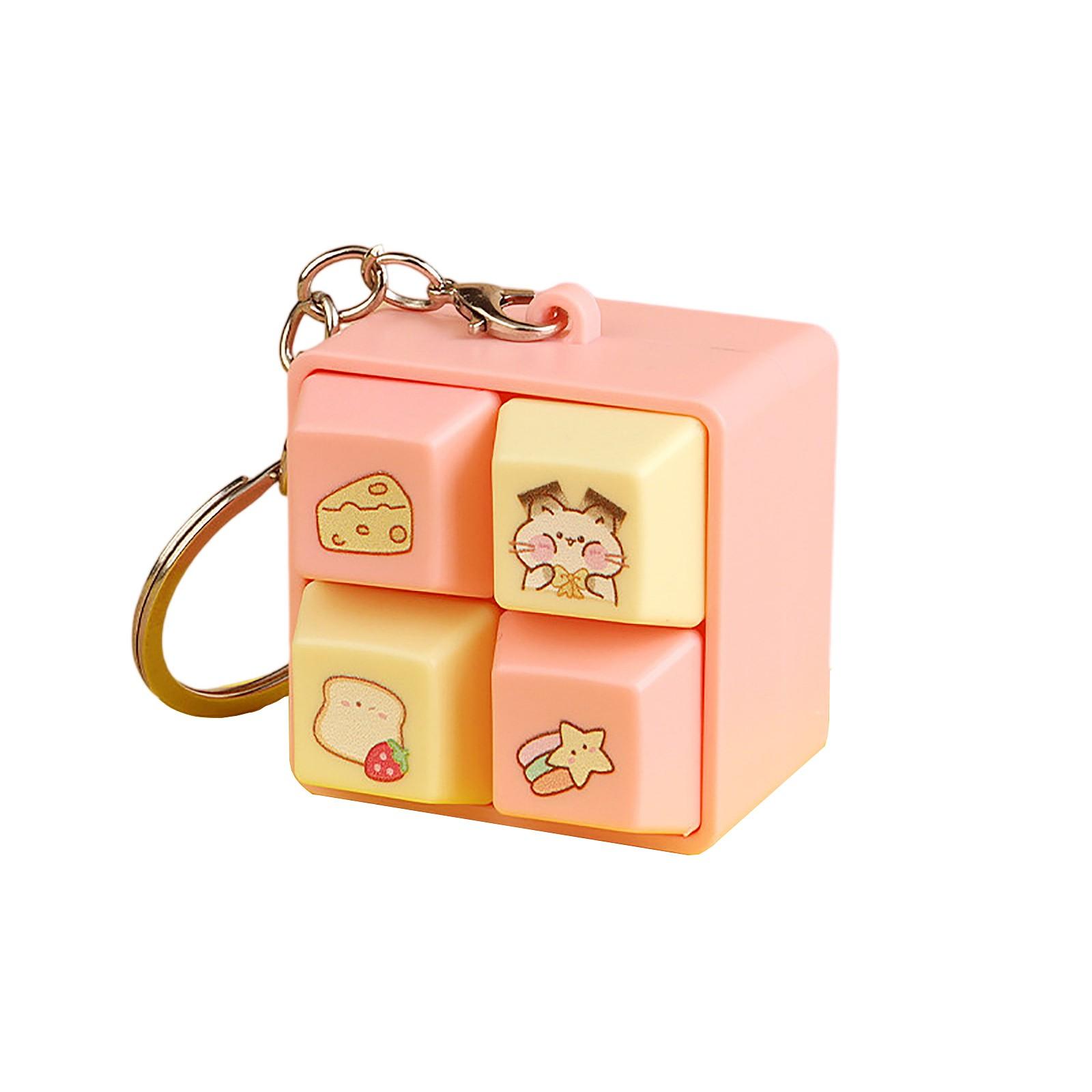 

Брелок з 4 кнопками світла та звуку – Портативний іграшковий брелок для зняття стресу та розваг One Size рожевий