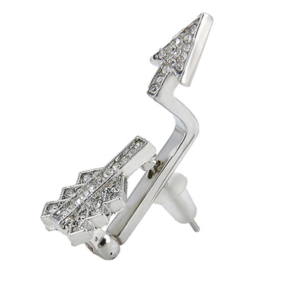 1 шт. Серьга-гвоздик Форма Стрелы Стильная Сплав Стразы Женская Серьга-гвоздик для Коктейля